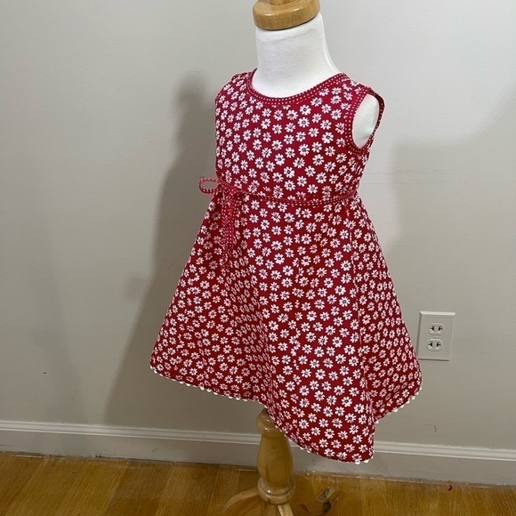 Mulberribush sz 2T dress red with a white print - Picture 6 of 9